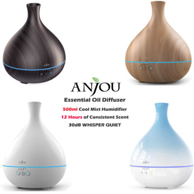 Anjou AD012 500ml BPA Free Cool Mist Humidifier Aromatherapy Diffuser DI04
