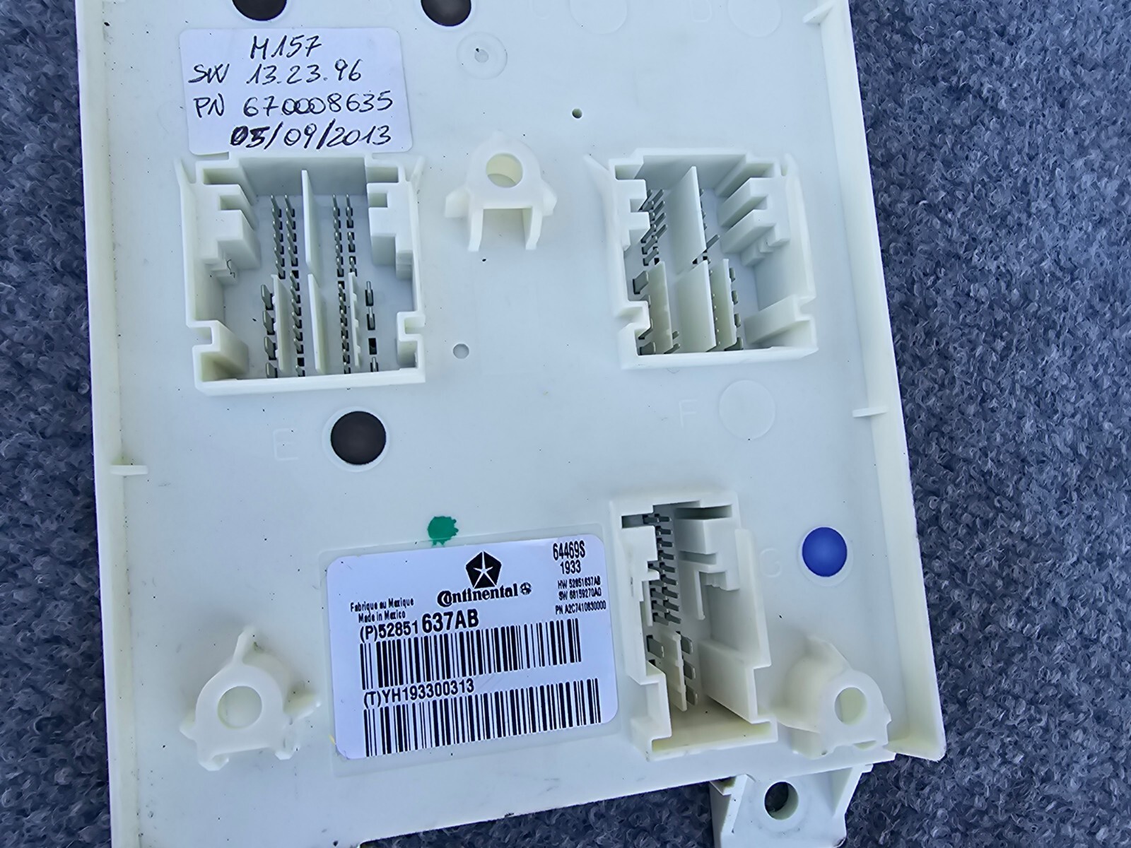 BODY COMPUTER BCM CONTROL MODULE OEM 74K 14-19 MASERATI GHIBLI S QUATTROPORTE