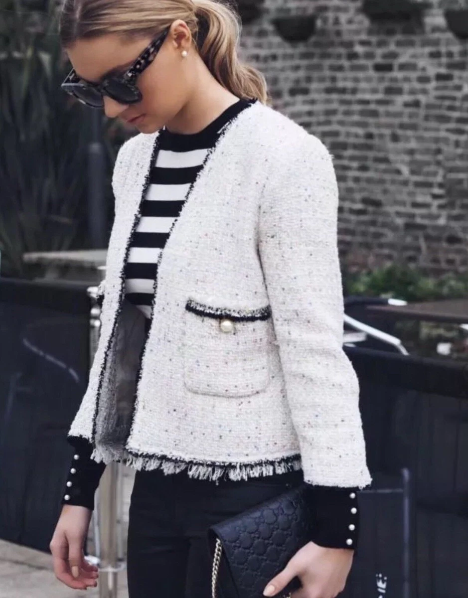 chanel style jacket zara