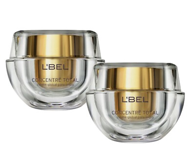 2 Jars Of L'bel Concentre Total 15 Global Facial  Cream Free Ship