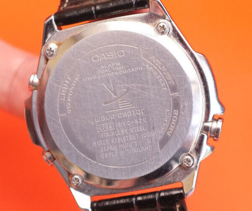 CASIO WAVE CEPTOR CHRONOGRAPH WVQ 570 Birthday Graduation Office Sports Gift Car - Picture 16 of 24