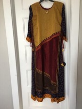 India Pakistani Traditional Gown DressWith Printed Silk Cotton New With Tag.