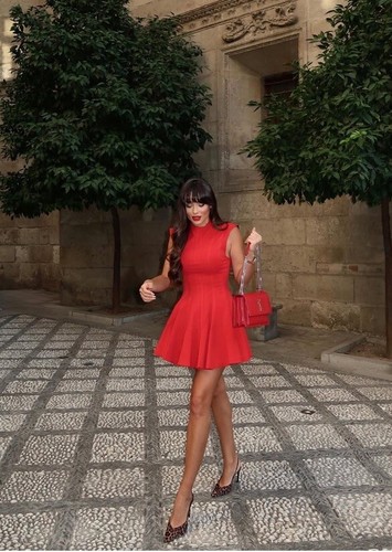 ZARA NWT WOMAN MINI GODET DRESS ZW COLLECTION RED | 8841/460 ALL SIZES - Picture 4 of 24