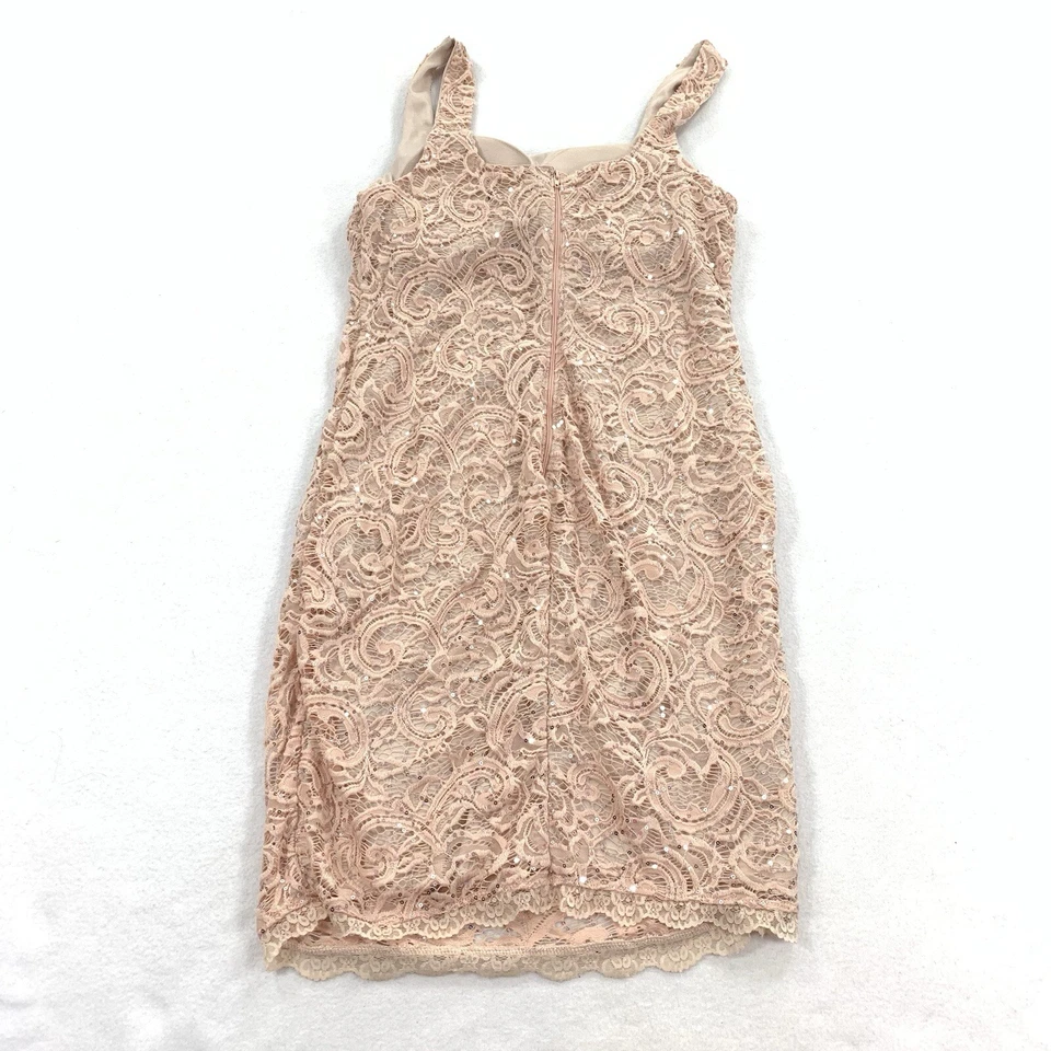 My Michelle Full Lace Cocktail Dress Size 15 Womens Cream Light Pink Bodycon XL - Image 2 of 4