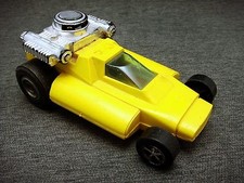 1972 Remco Road Devils Mechanical Wind Up Car Toy Vehicle Yellow