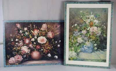 B5/ 2x Stilleben , ältere Bilder - Kunstdruck auf Holz - gerahmt - 69x49 /H13 - Bild 1 von 4