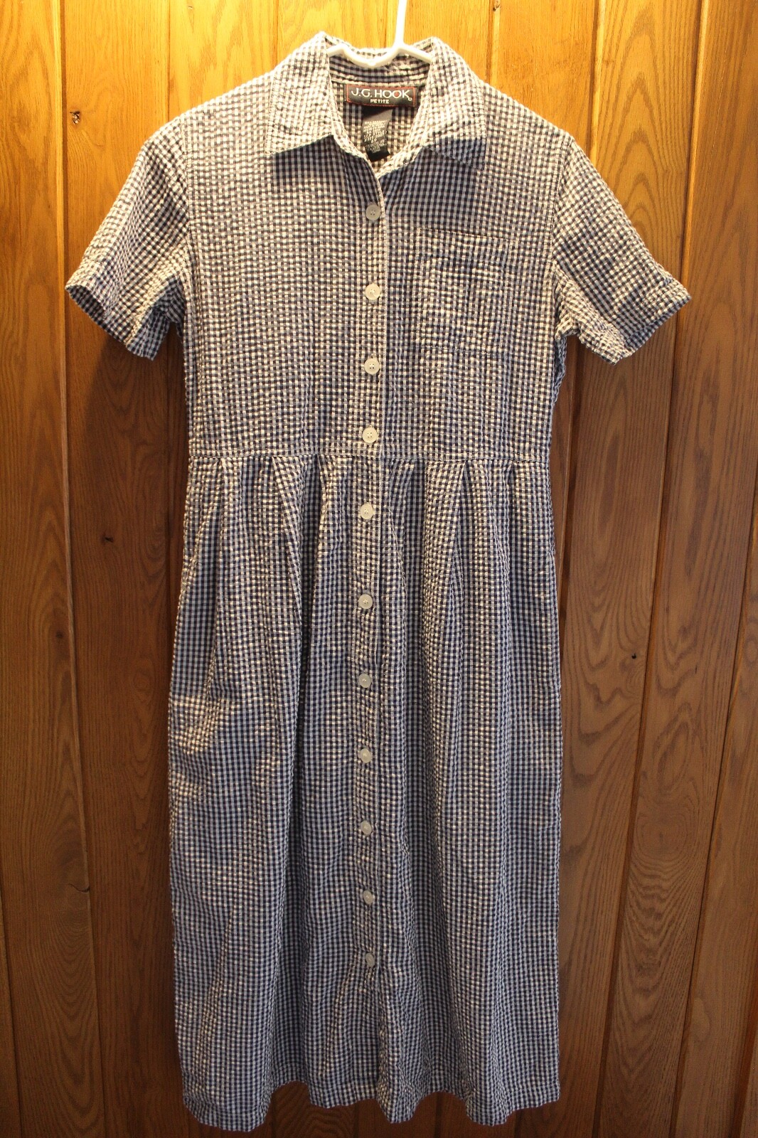 JG HOOK Black & White Seersucker Vintage Cottagecore … Gem