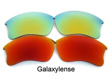 Galaxy Replacement Lenses For Oakley Flak Jacket XLJ Sunglasses Red Gold