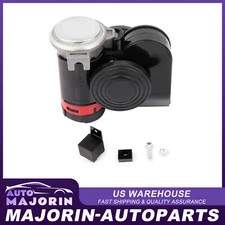 130DB Fit For Motorcycle Yacht Boat SUV Air Horn 12V Electric Dual Tone Compact