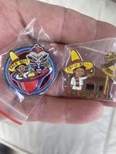 Taco Bell Live Mas Hat Pins Earth 1962 Evil Sam Boy Alien UFO Vintage Collection