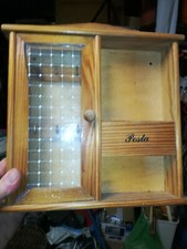 CASSETTA POSTALE PORTA LETTERE E CHIAVI - CON PORTA CON VETR IN LEGNO MASSICCIO 