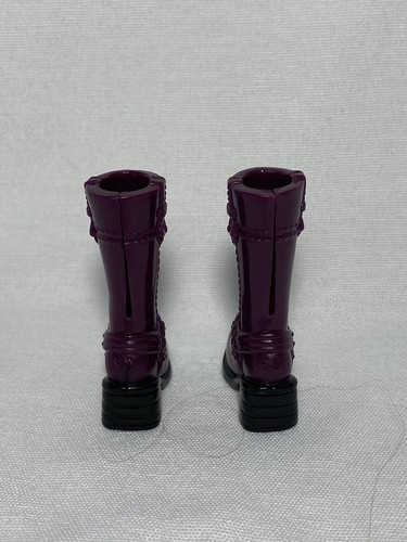 My Scene Barbie Doll Plum Colored Boots Black Sole Knee High - Picture 4 of 8