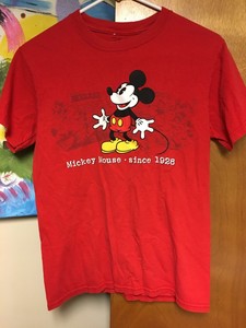 red mickey mouse t shirt