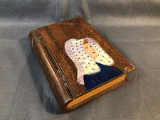 Vintage Wooden Box Imitation Book Breton Decor Souvenir Saint Trojan