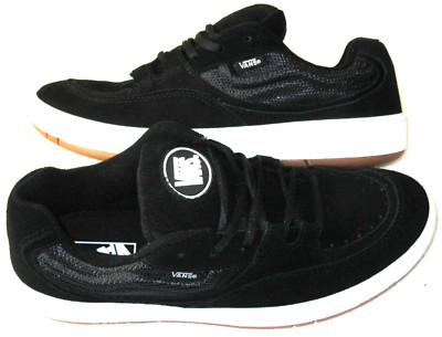 Vans Men's Speed Ls Black True White Suede Mesh Skate Shoes size 9 NIB