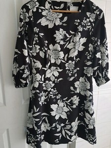 witchery black and white dress