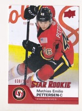 20-21 Upper Deck AHL Mathias Emilio Pettersen /100 EXCLUSIVES Stockton Heat 2020