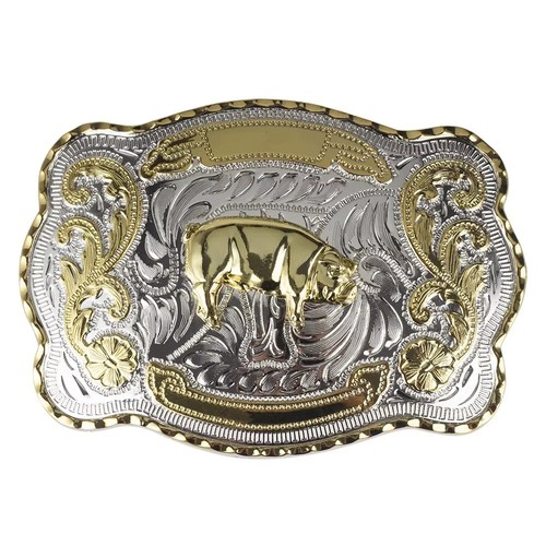 Fibbia cintura animale grande doppio colore scorpione oro per uomo lega cowboy western - Foto 20 di 34