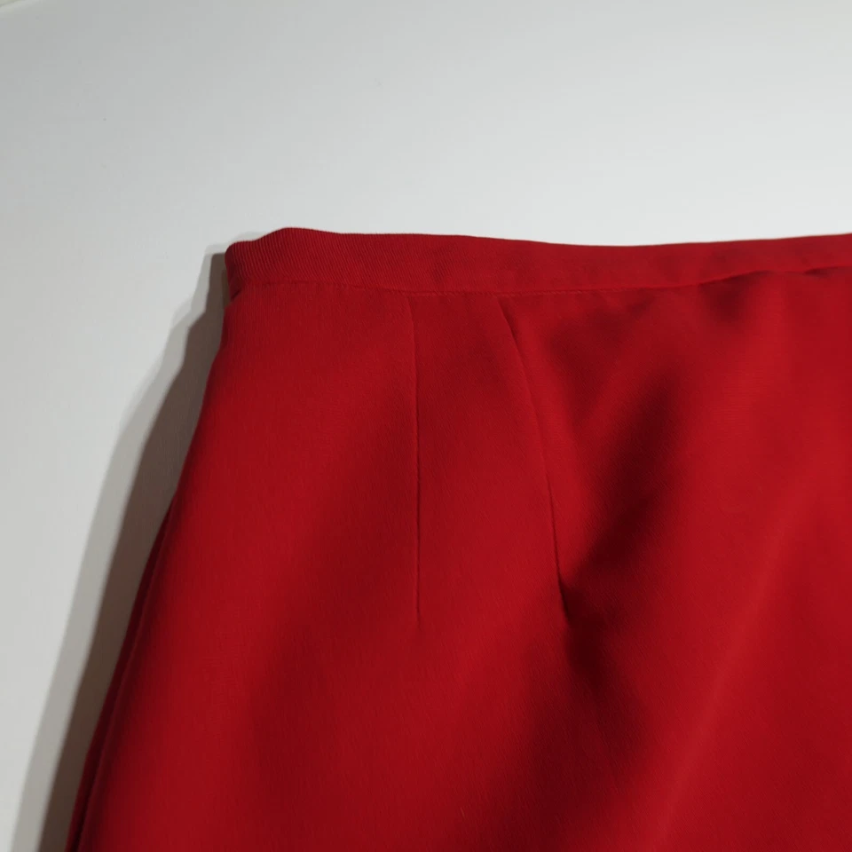 Falda Larga Plaza South Para Mujer W35** Roja Formal Essentials Recta Lápiz Modesto Foto 2 de 4