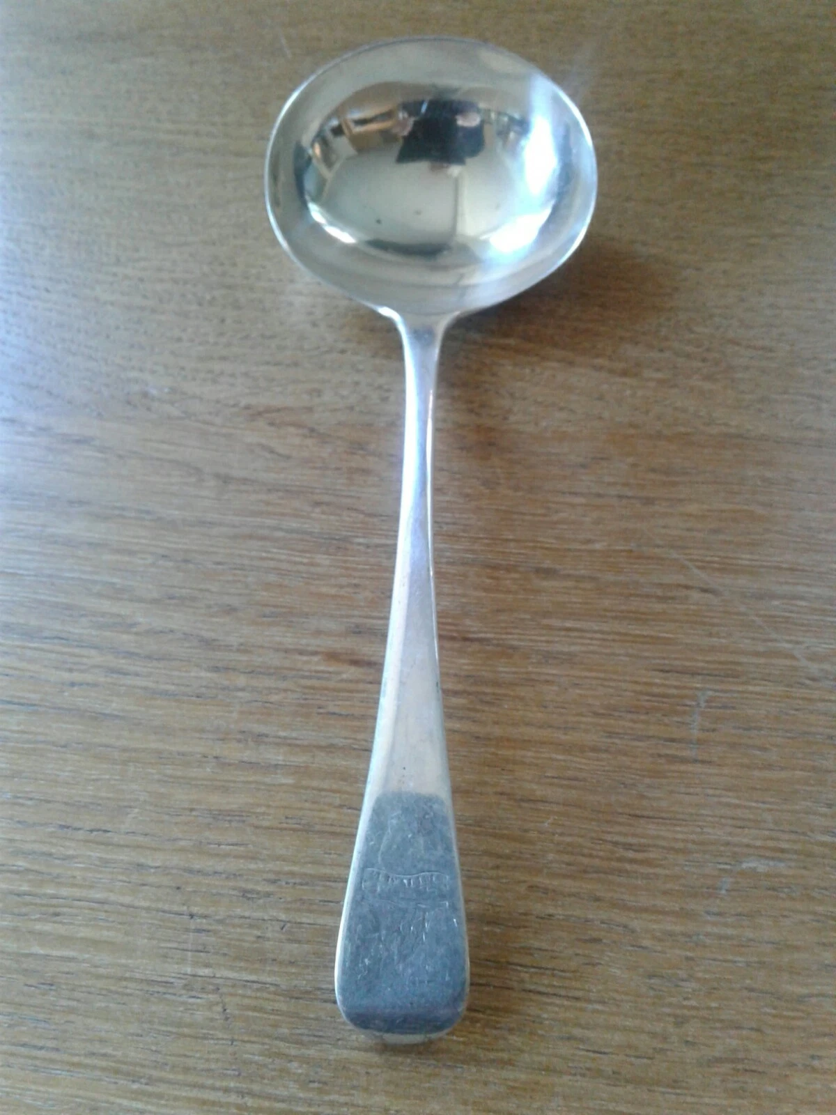 ANTIQUE SOLID STERLING SILVER OLD ENGLISH PATTERN SAUCE LADLE LONDON 1811