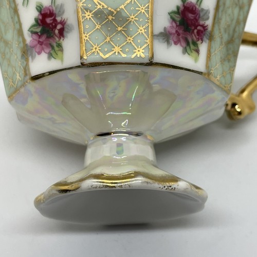 VTG Tea Cup Saucer 1978 Japan Stuckys Floral Fine Bone China Granny Core Cottage - Picture 13 of 15