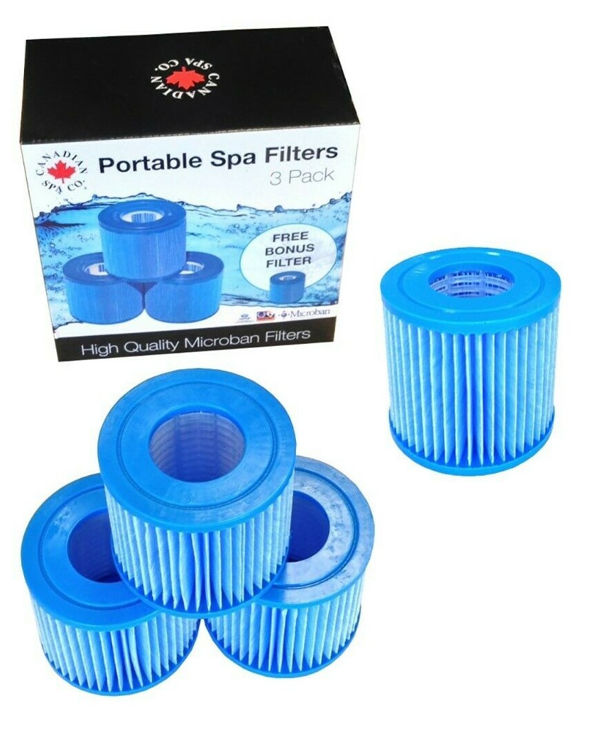 Anti-Microbial Portable Filter 4pk for Canadian Spa Swift Current with M-pleat
