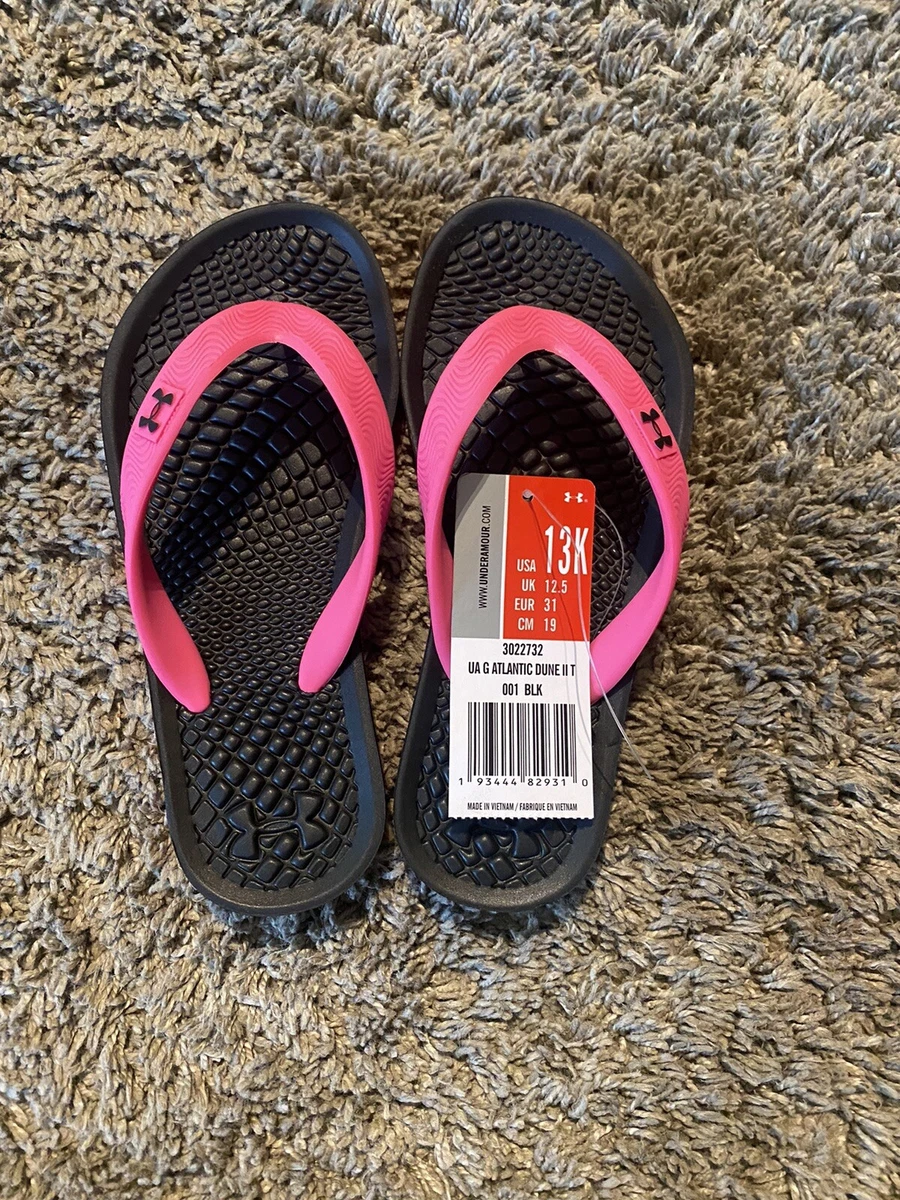 Girls under on sale armor flip flops