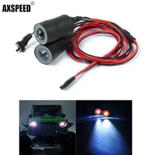 17mm Angel Halo Eyes 2-LEDs Light Headlight For 1/10 RC Crawler Car Orange+White