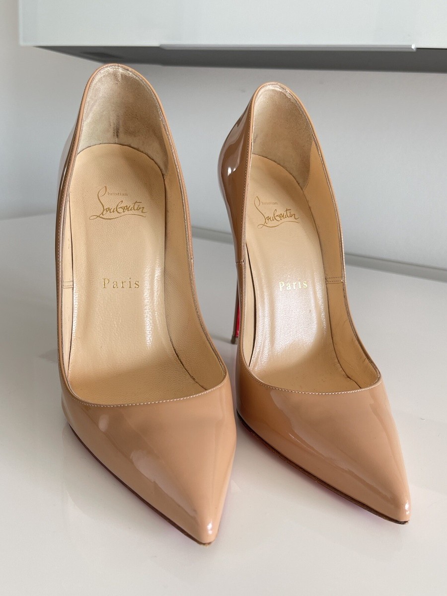 Christian Louboutin So Kate 120 mm beige Lacklederpumps Gr. 39