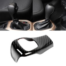 Carbon Fiber Inner Gear Lever Shift Knob Cover Trim For Jeep Cherokee 2014-2018