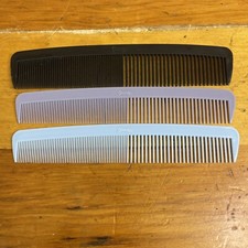 Lot Vintage Goody Hair Combs Decorative Tortoise Brown USA 6.5" Long