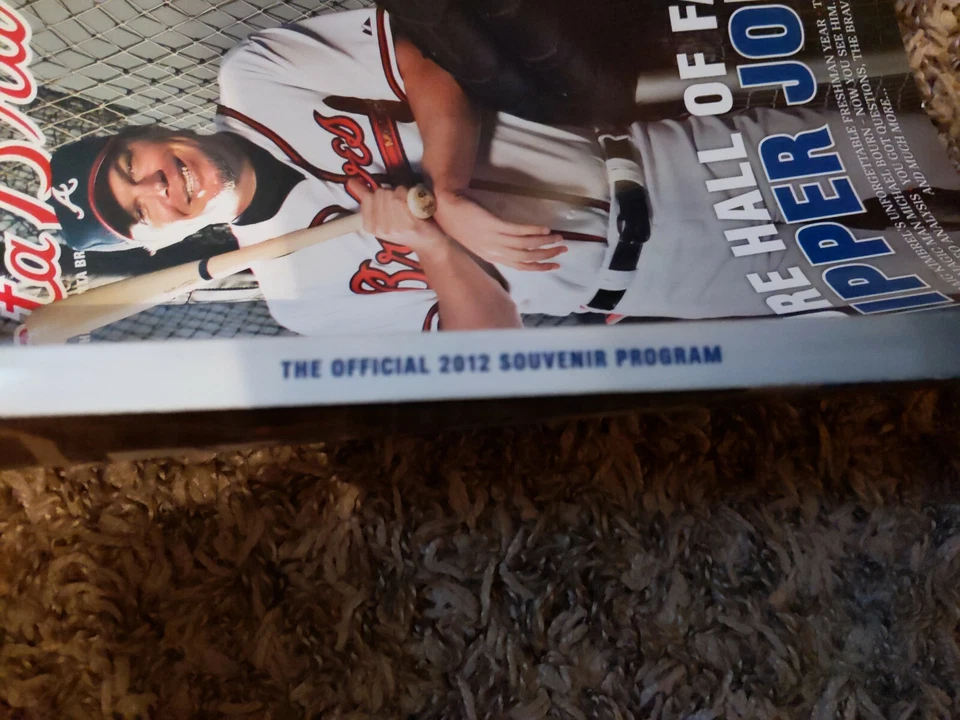2012 ATLANTA BRAVES Chipper Jones Souvenir Program Issue #1 Jones final Season - Image 4 of 4