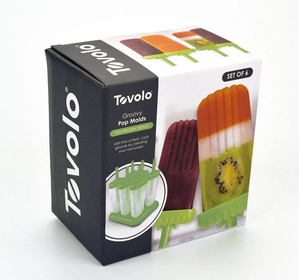 Tovolo Groovy Popsicle Molds (Set of 6) - Mess-Free & Reusable Ice Pops with ... - Imagem 4 de 4