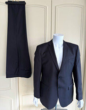 STONES Men’s Black Pure New Wool Two-Piece Suit – Excellent Condition - Size 40