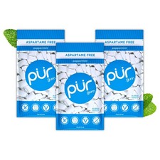 PUR Gum Aspartame Free Chewing Gum 100 Xylitol Peppermint, 55 Ct 3 Pack