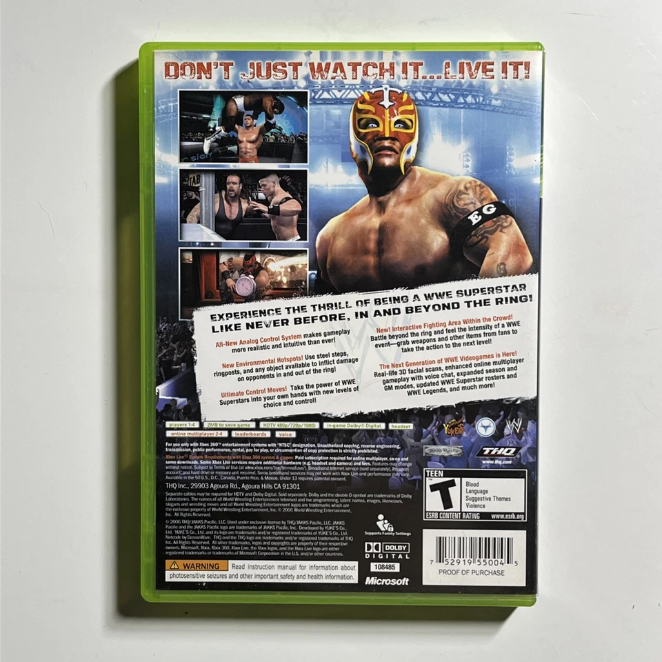 WWE Smackdown Vs Raw 2007 (Microsoft Xbox 360, 2006) No Manual & Tested! - Image 2 of 4