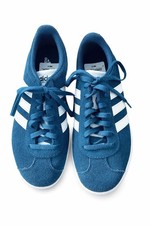 Adidas VL Court 3.0 Women's 6 Blue Suede Retro Skate Style Sneakers NEW