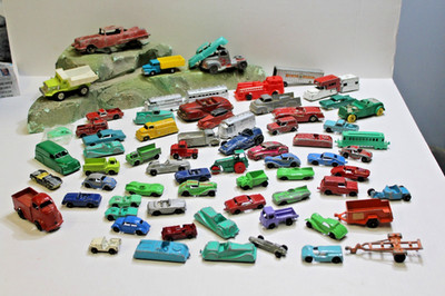 Vintage Tootsietoy Midgetoy camper trailer F&F Japan Tin Litho Toy car Lot