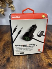 Griffin AutoPilot Control سيارة شاحن محول مع AUX كابل لـ آيفون جديد