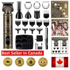 Cordless Electric Grooming Kit - 7-in-1 T-Blade Trimmer & Clipper Set for Men