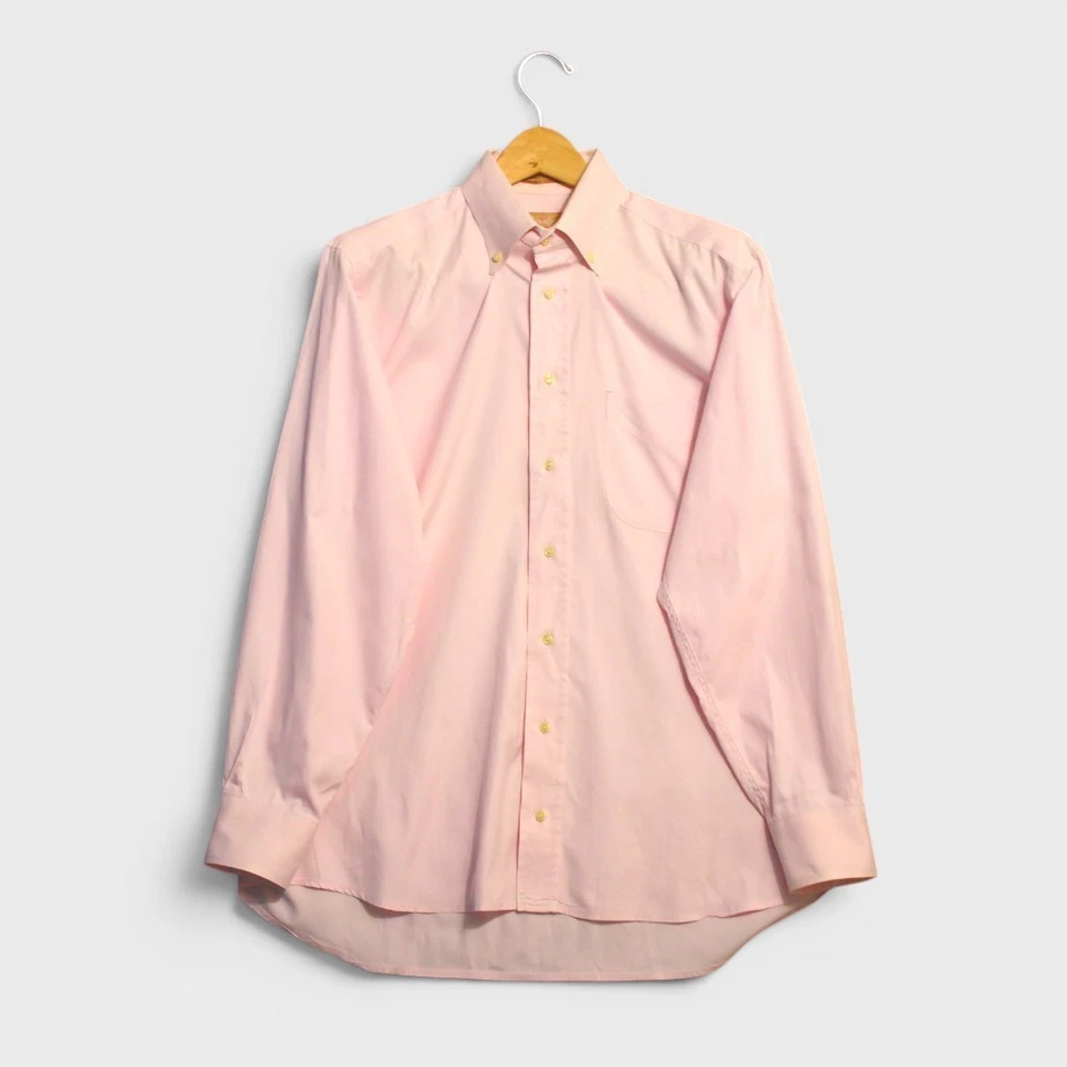 Vintage Gitman Bros Button Down Oxford Shirt 16 34 Pale Pink Ultra Fine Pinpoint - Image 2 of 4