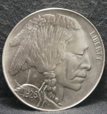 XC17159 NOS VINTAGE 1979  1926 LIBERTY  NICKEL AMERICAN INDIAN BELT BUCKLE