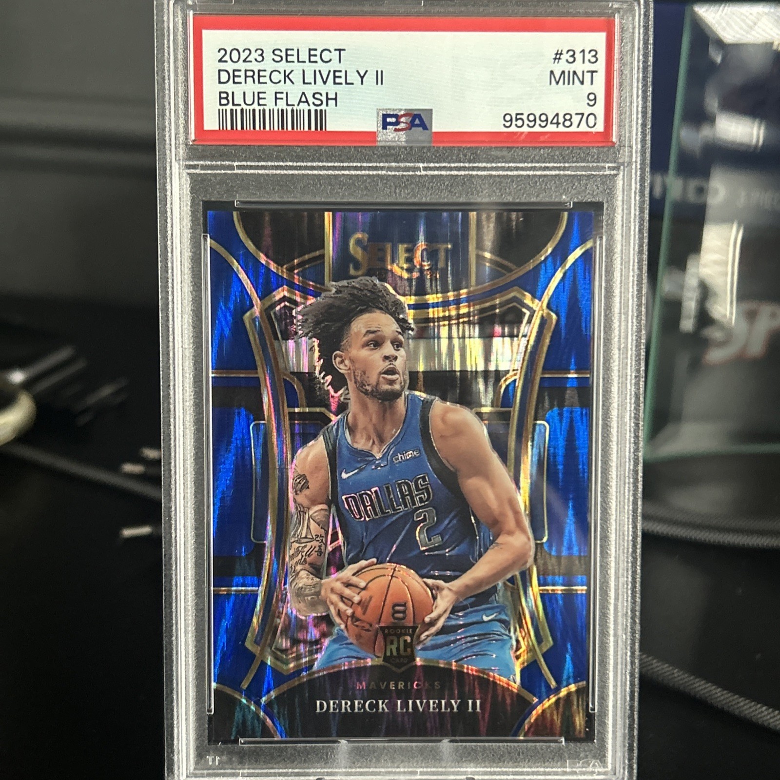 2023-24 Panini Select - Mezzanine Level Dereck Lively #313 Blue Flash Prizm /99