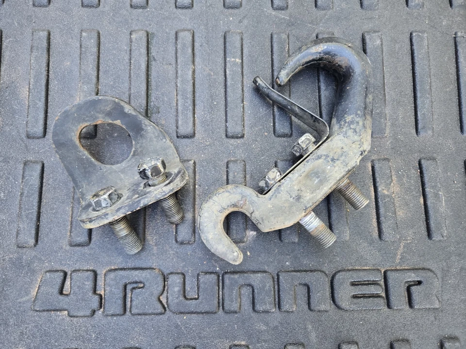 1990-1995 Toyota 4runner Pickup FRONT TOW HOOKS pull Point Hook Loop - Image 2 of 4