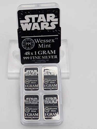 ✨ STAR WARS ✨ 48 x 1g  Sealed Boxset of .999 Fine Silver Star Wars Bars