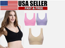 Sport Bras Seamless Wire-Free Light Support Tank Sports Yoga Sleep Bra US