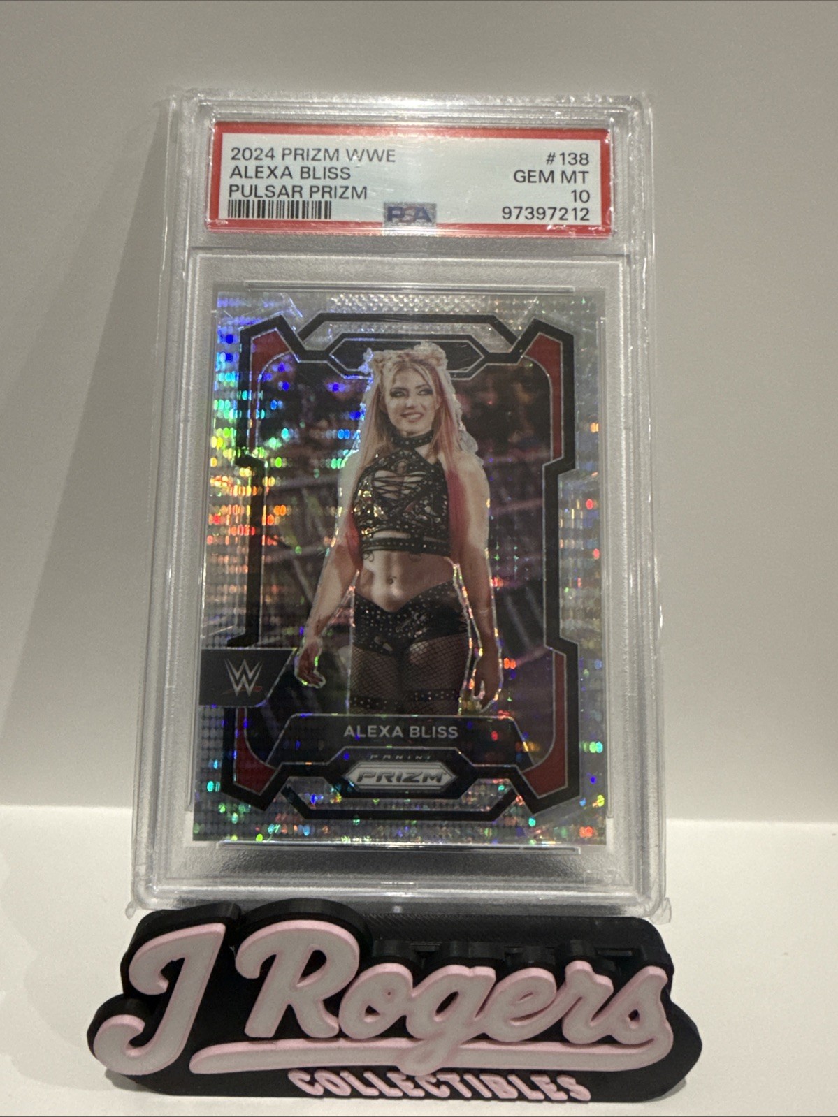 2024 Panini Prizm WWE Alexa Bliss #138 Pulsar Prizm /499 PSA 10