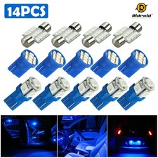 13pcs Blue Led Interior Light Bulbs Car Trunk Map Dome License Plate Lamps 8000k