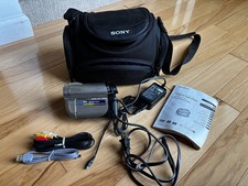 Sony Handycam Hybrid Camcorder DCR-DVD650 60X Zoom DVD Memory Stick TESTED-WORKS