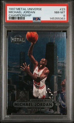 1997 METAL UNIVERSE CHAMPIONSHIP #23 MICHAEL JORDAN PSA 8